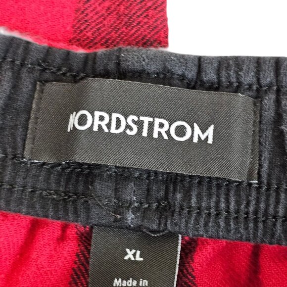 Nordstrom Mens XL Red/Black Plaid Comfy Lounge Sleepwear PJ Pants Stretch Waist - Picture 6 of 12
